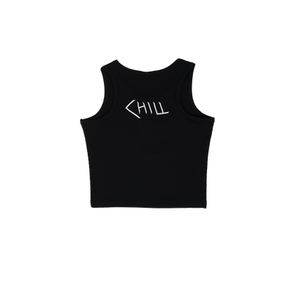 CHILL "spider" Crop Top black