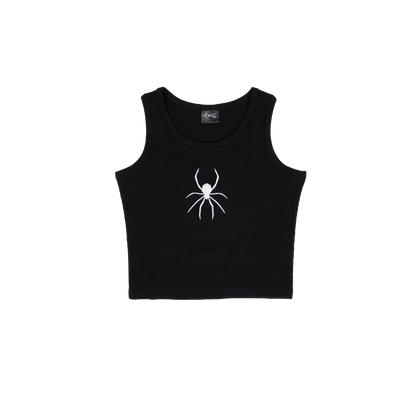 CHILL "spider" Crop Top black